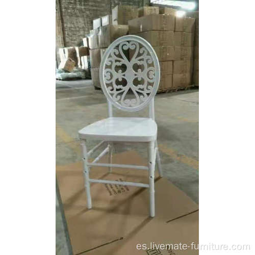 Silla de resina de plástico a granel Tiffany White